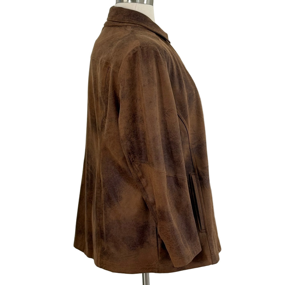 Chico's Brown “Leather” Women's Jacket Size 20 (Chico’s size 4) - Picture 7 of 15